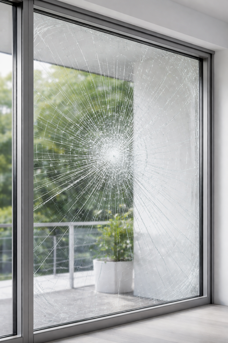 folie antiefractie aplicata pe geam pentru protectie