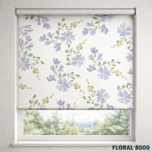 roletă cu imprimeu floral pentru living modern